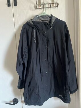 REI Jacket Element Size XL Black Parka Hooded Waterproof Hiking Outdoor